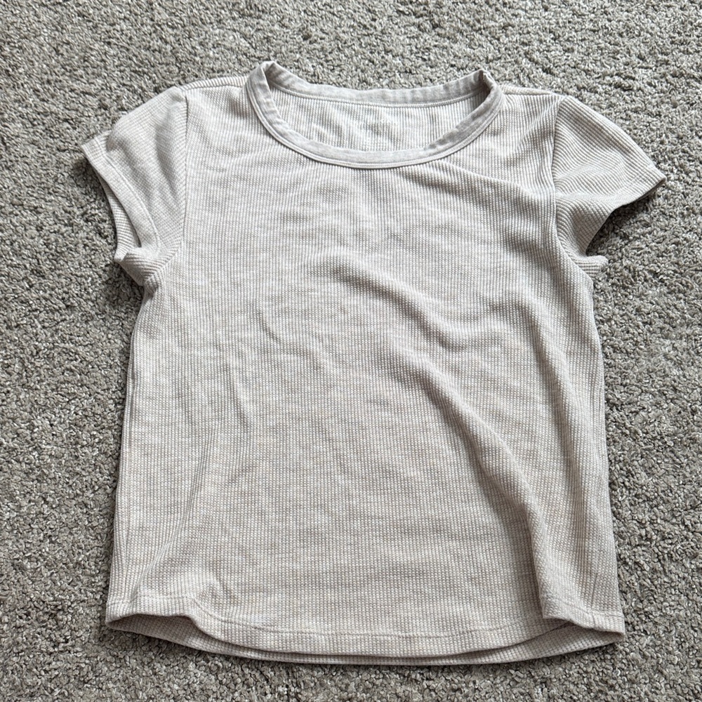 American Eagle Outfitters Cream Ribbed Top